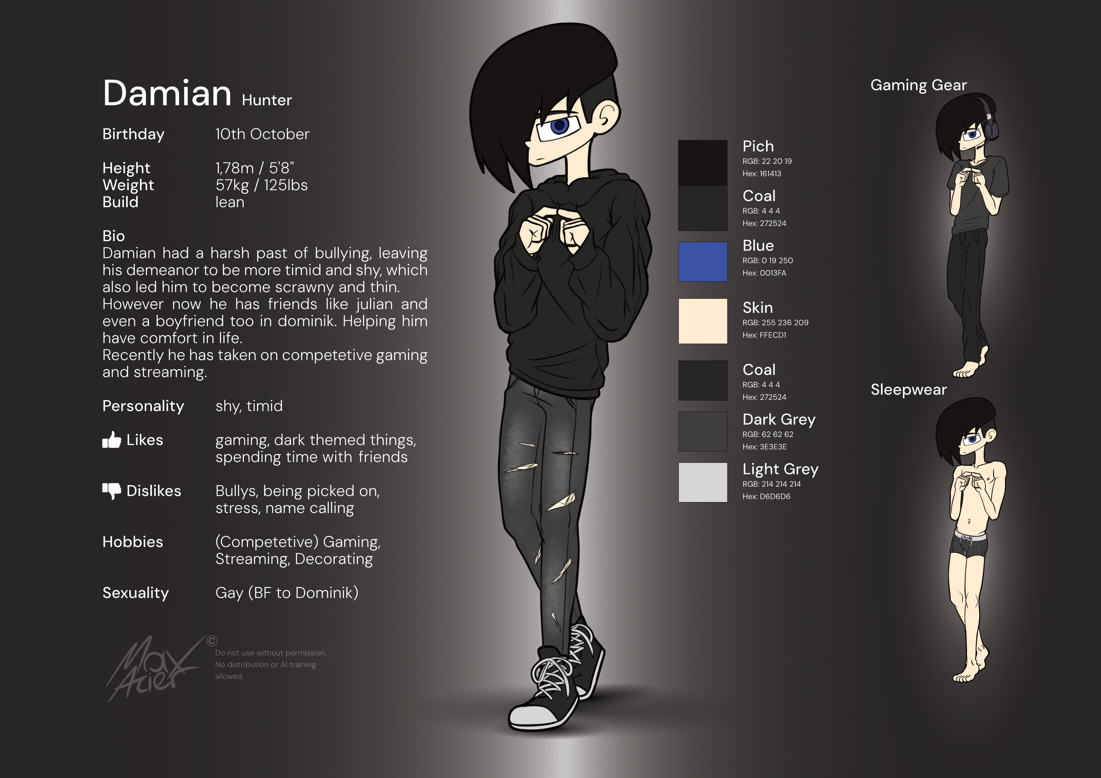 Damian – Bio Sheet
